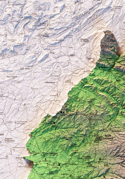 LA SEGARRA. Mapa topográfico.