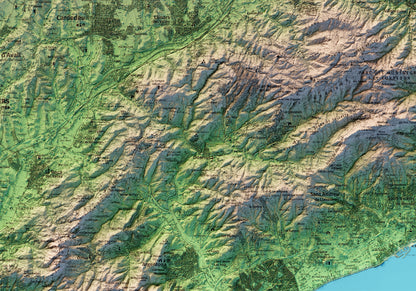 PARC DEL MONTNEGRE I EL CORREDOR. Mapa topográfico.