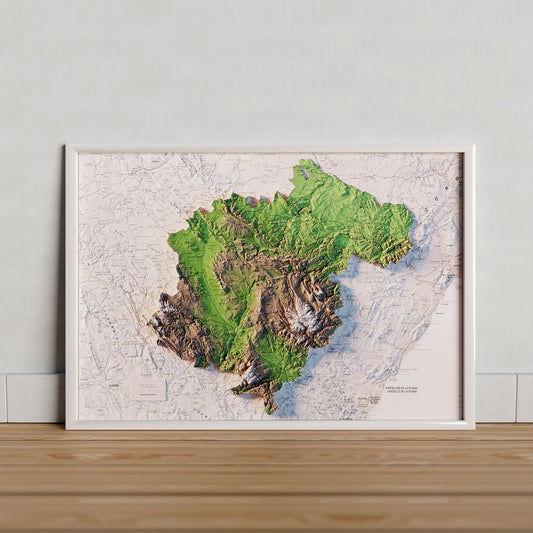 TERUEL. Mapa topográfico.