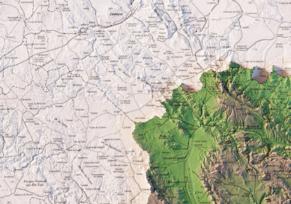 TERUEL. Mapa topográfico.