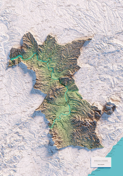 RIBERA D'EBRE. Mapa topográfico.