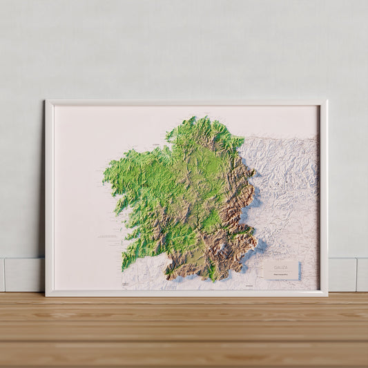 GALIZA. Mapa topográfico.