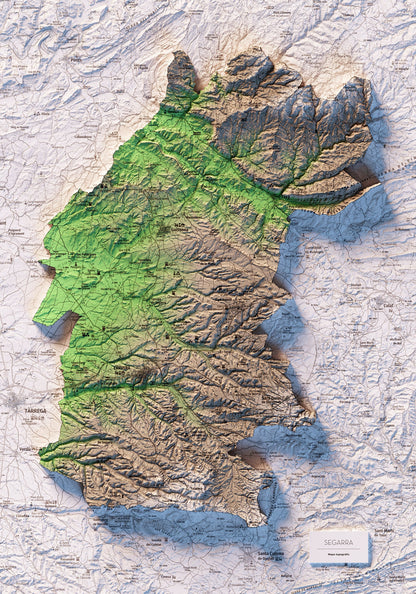 LA SEGARRA. Mapa topográfico.