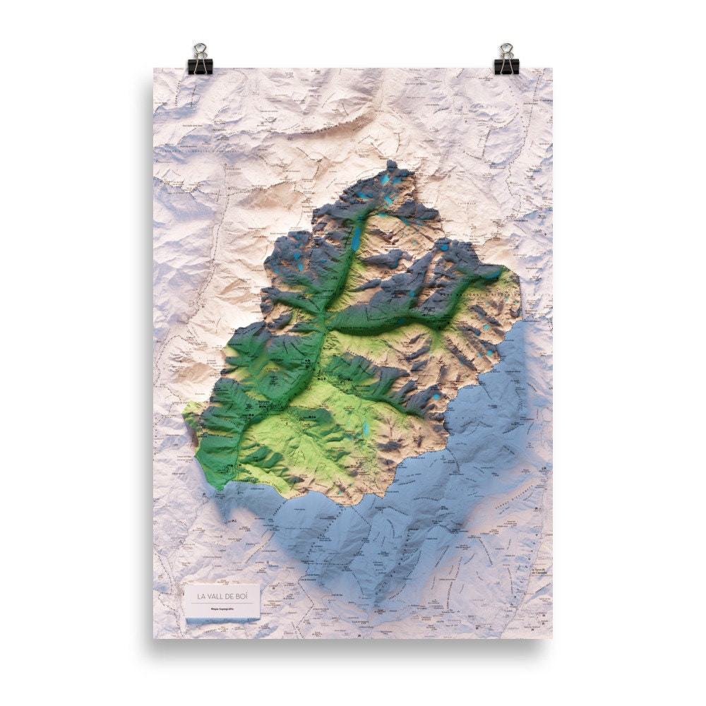 VALL DE BOÍ. Mapa topográfico.