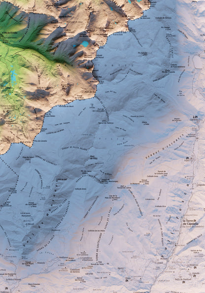 VALL DE BOÍ. Mapa topográfico.