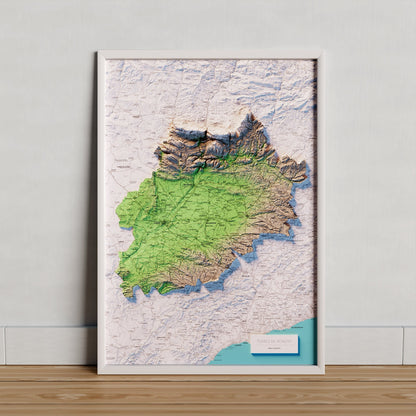 TERRES DE PONENT. Mapa topográfico.
