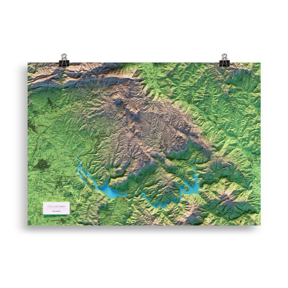 COLLSACABRA. Mapa topográfico.