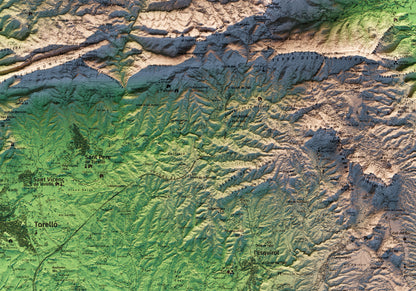 COLLSACABRA. Mapa topográfico.