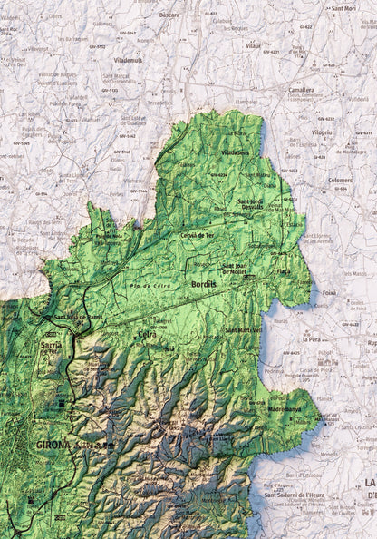 EL GIRONÈS. Mapa topográfico.
