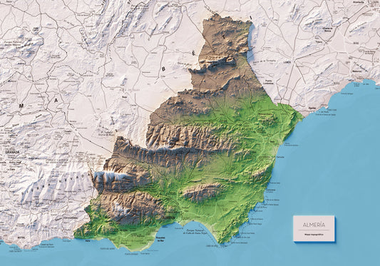 ALMERÍA. Mapa topográfico.