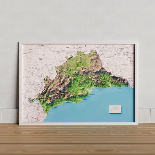 MÁLAGA. Mapa topográfico.