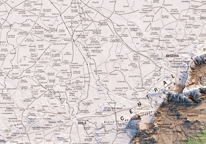 COMUNIDAD DE MADRID. Mapa topográfico.