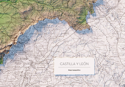 CASTILLA Y LEÓN. Mapa topográfico.
