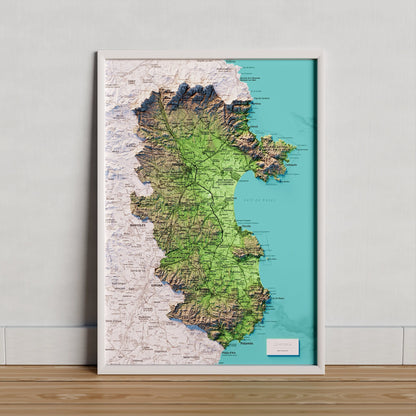 COMARCA NATURAL DE L'EMPORDÀ. Mapa topográfico.