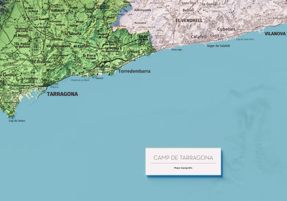 CAMP DE TARRAGONA. Mapa topográfico.