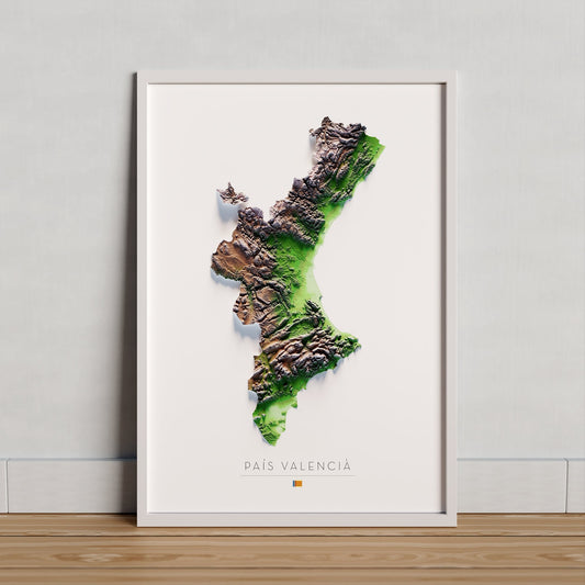 PAÍS VALENCIÀ. Mapa de relleu.