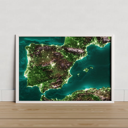 IBERIA. Mapa nocturn.