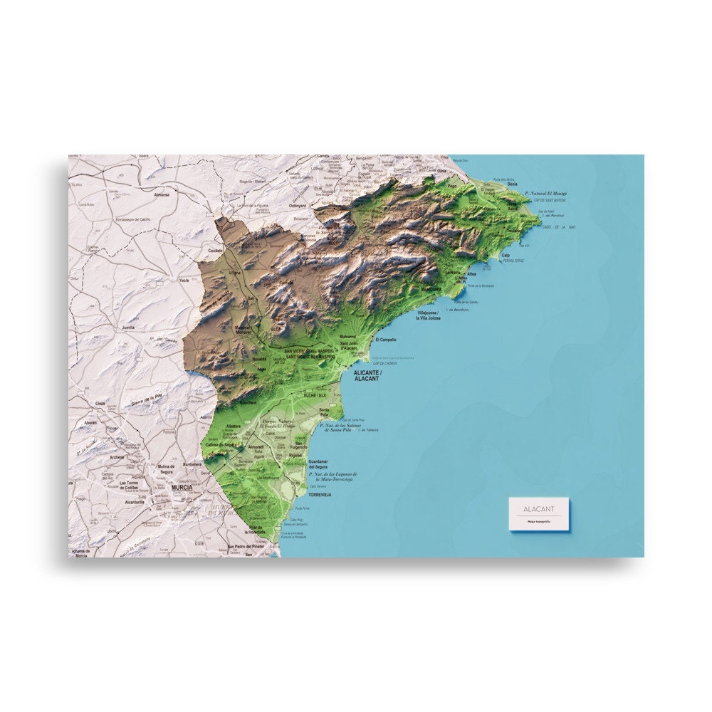 ALACANT. Mapa topográfico.