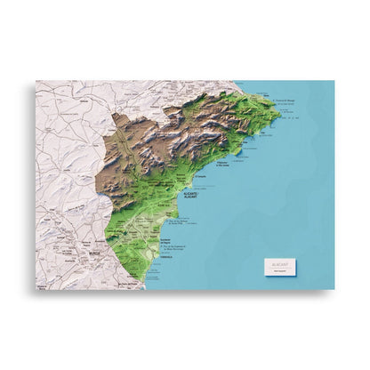 ALACANT. Mapa topográfico.