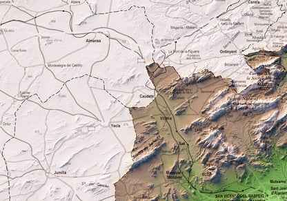 ALACANT. Mapa topográfico.