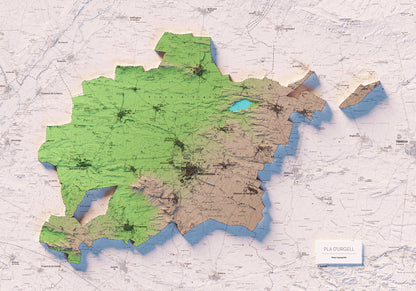 PLA D'URGELL. Mapa topográfico.