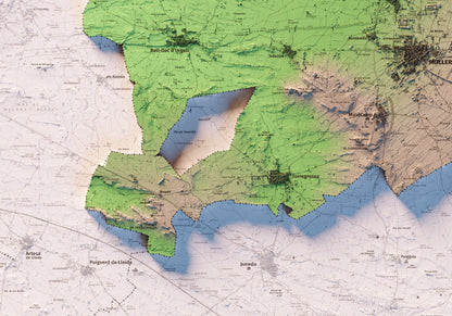 PLA D'URGELL. Mapa topográfico.