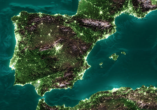 IBERIA. Mapa nocturn.