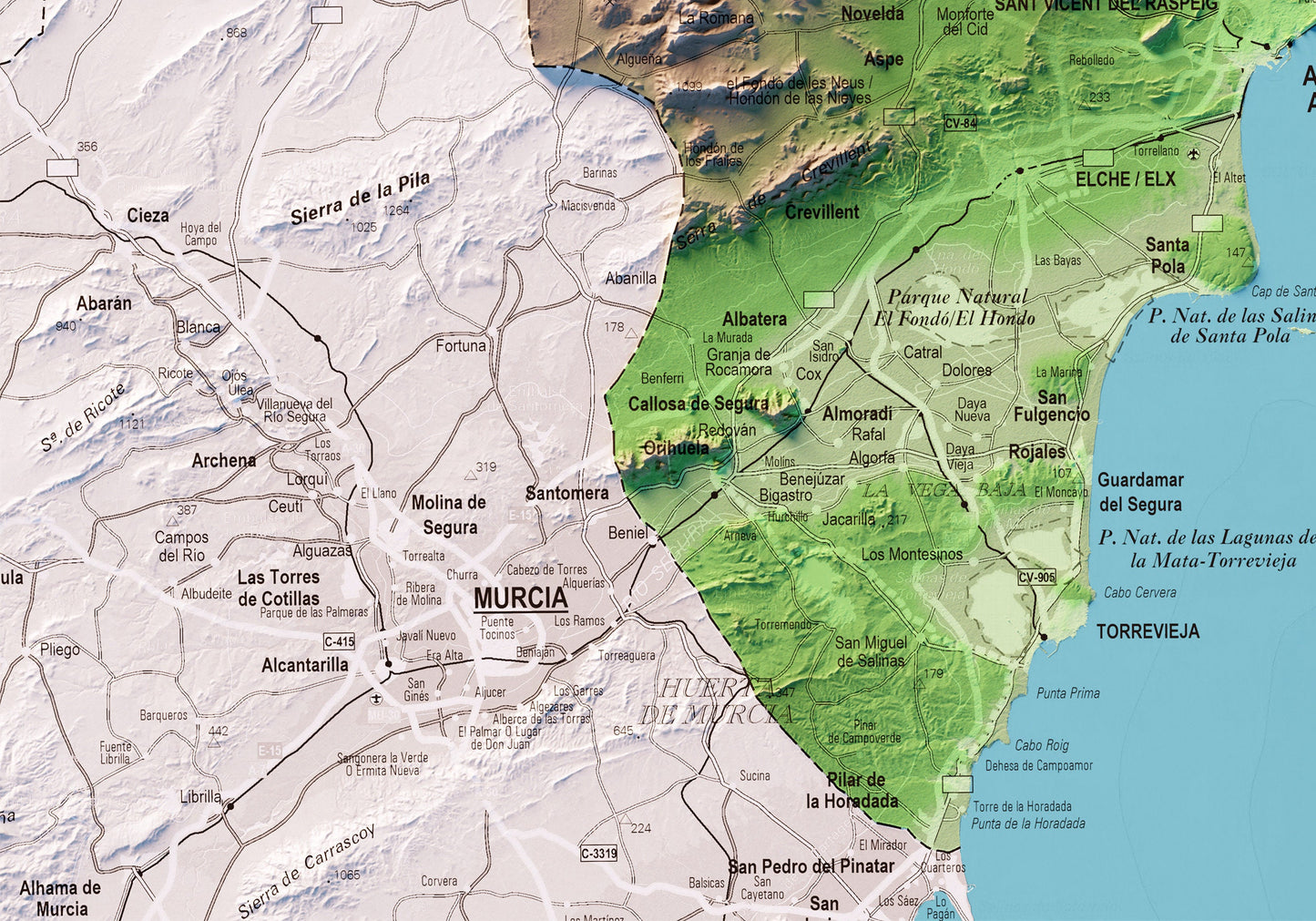 ALACANT. Mapa topográfico.