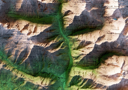 VALLE DE PINETA. Mapa topográfico.