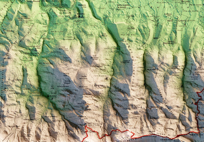 CAVALLS DEL VENT. Mapa topográfico del recorregut.
