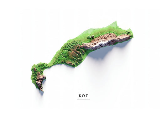 KOS. Mapa de relieve.