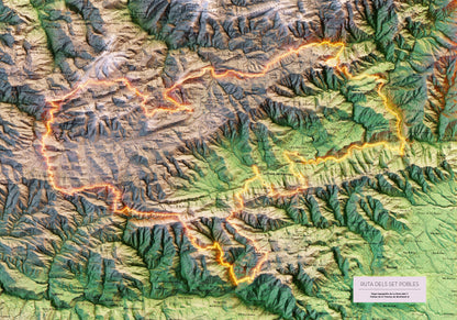 ELS 7 POBLES DE LA TINENÇA DE BENIFASSÀ. Mapa topográfico.