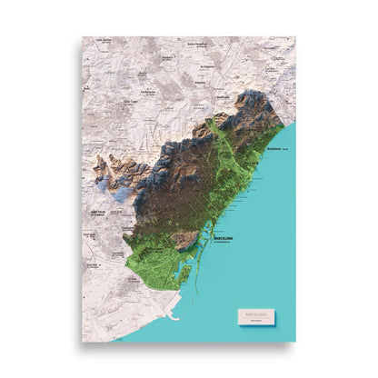 EL BARCELONÈS. Mapa topográfico.