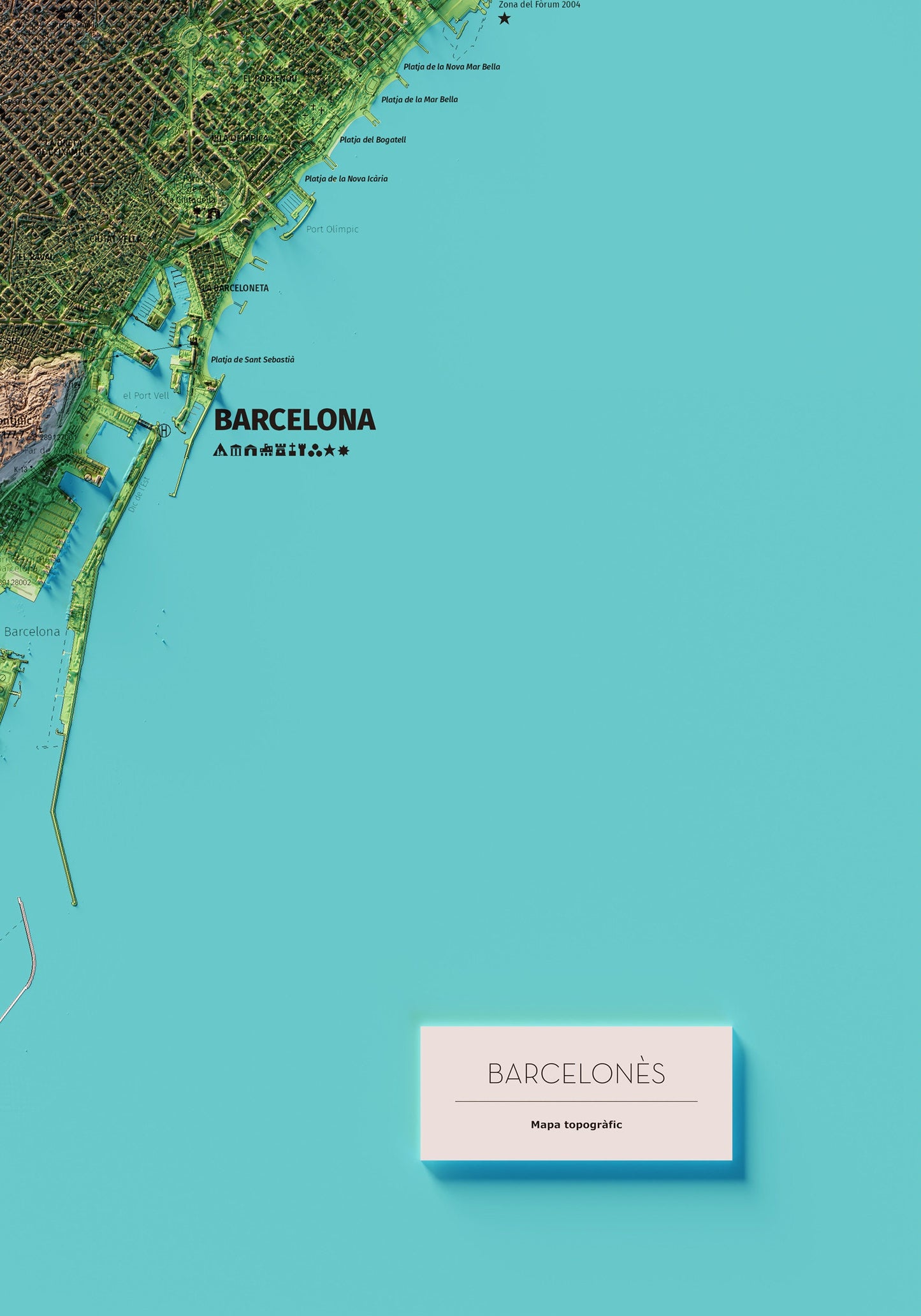 EL BARCELONÈS. Mapa topográfico.