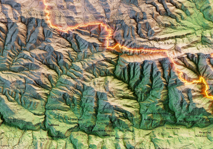 ELS 7 POBLES DE LA TINENÇA DE BENIFASSÀ. Mapa topográfico.