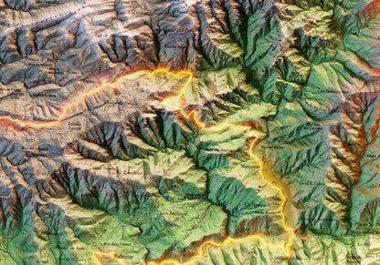 ELS 7 POBLES DE LA TINENÇA DE BENIFASSÀ. Mapa topográfico.