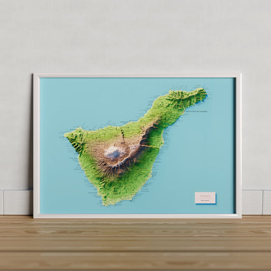 TENERIFE. Mapa topográfico.