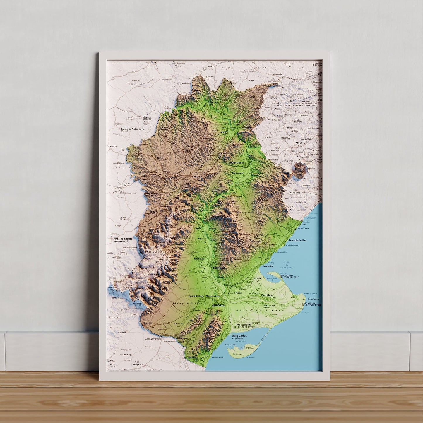 TERRES DE L'EBRE. Mapa topográfico.