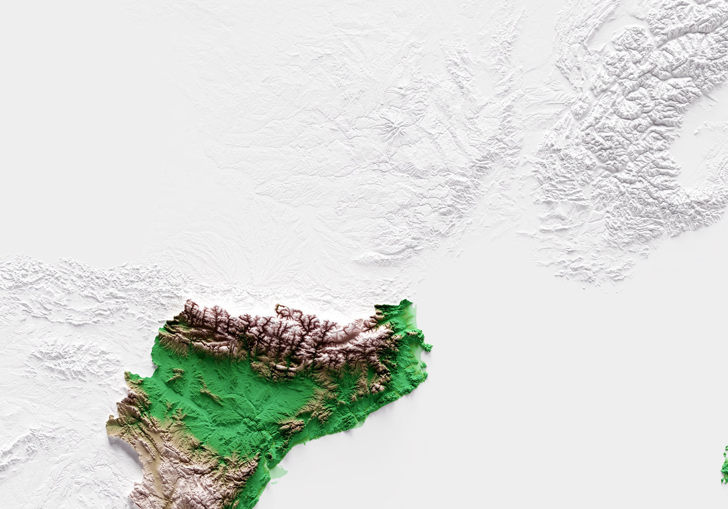 CORONA CATALANOARAGONESA AL SEGLE XV. Mapa de relleu.