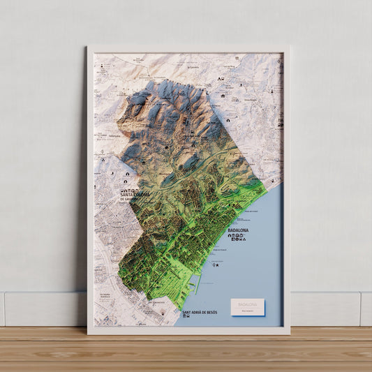 BADALONA. Mapa topográfico.